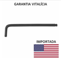 Chave Allen Abaulada 2mm Longa - Importada EUA Chave Allen Abaulada 2mm Longa - Importada EUA