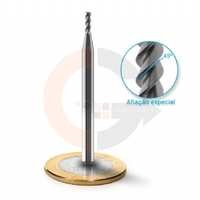 Fresa Para Alumínio 3 Cortes HRC45 2mm x 6mm Corte a 45º codigog Fresa Para Alumínio 3 Cortes HRC45 2mm x 6mm Corte a 45º codigog