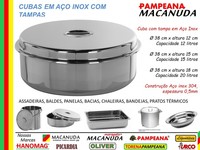 CUBA REDONDA EM AÇO INOX 12 LITROS MACANUDA CUBA REDONDA EM AÇO INOX 12 LITROS MACANUDA