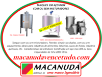MACANUDA, A MARCA! TANQUES EM AÇO INOX DE JOINVILLE PARA TODO O BRASIL