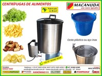 CENTRÍFUGA INDUSTRIAL DE FOLHAS, CESTO PLÁSTICO OU INOX CENTRÍFUGA INDUSTRIAL DE FOLHAS, CESTO PLÁSTICO OU INOX