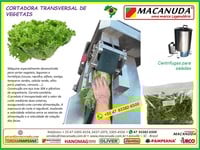 FATIAR ALFACES, MÁQUINA COMERCIAL MARCA MACANUDA
