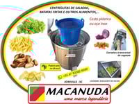 CENTRÍFUGA INDUSTRIAL PARA FOLHAS, CESTO INOX OU PLÁSTICO